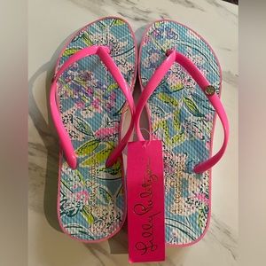 Lilly Pulitzer Bali Blue “Sway this Way” Sandals